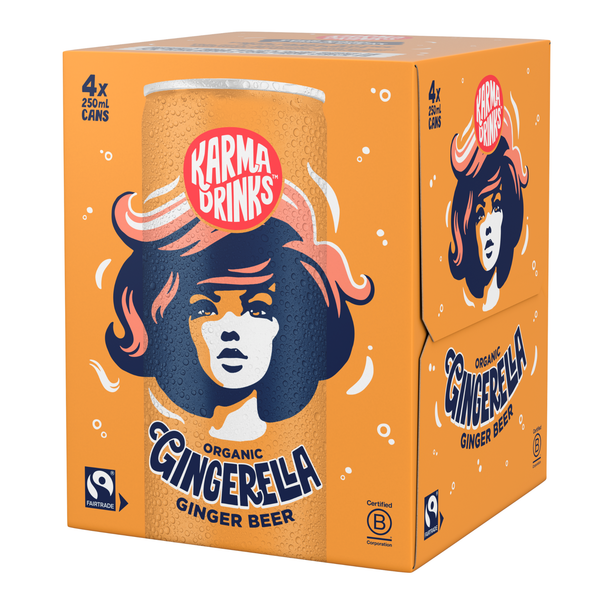 Organic Gingerella Ginger Beer 4pk